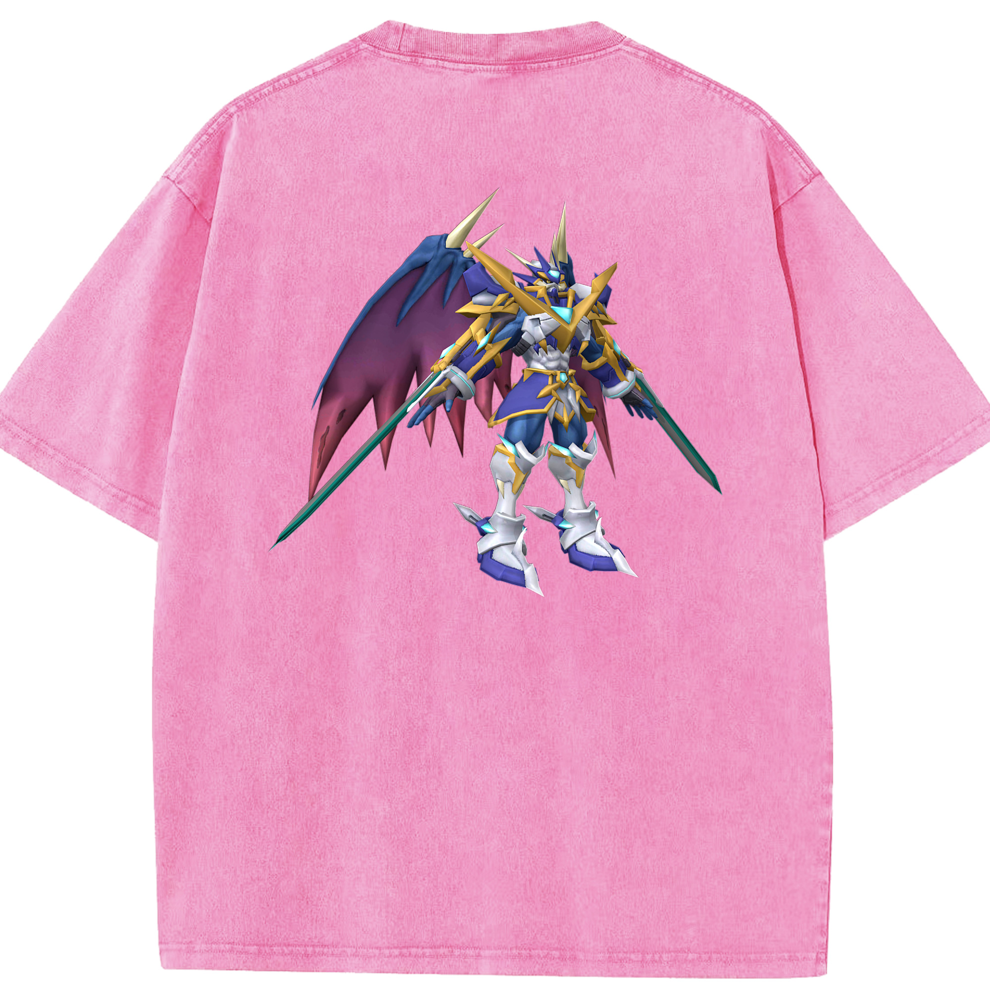（画像用） Digimon デジタルモンスター/デジモン 綿100% ヴィンテージ風 半袖Tシャツ（背面プリント）
